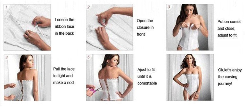 Women Burlesque Over bust Corset Bustier Top