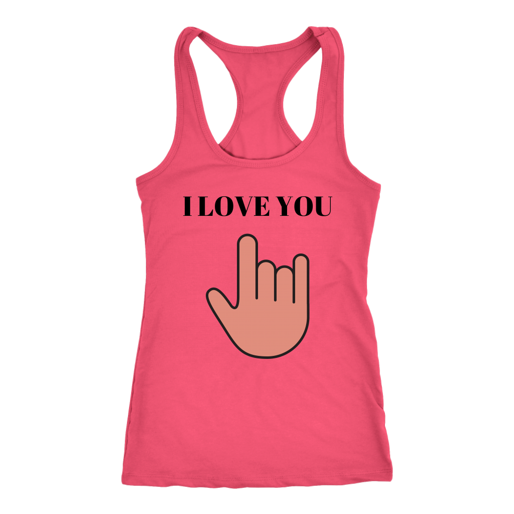 I Love You Racerback Tank Top - Pink | Shop Sassy Chick