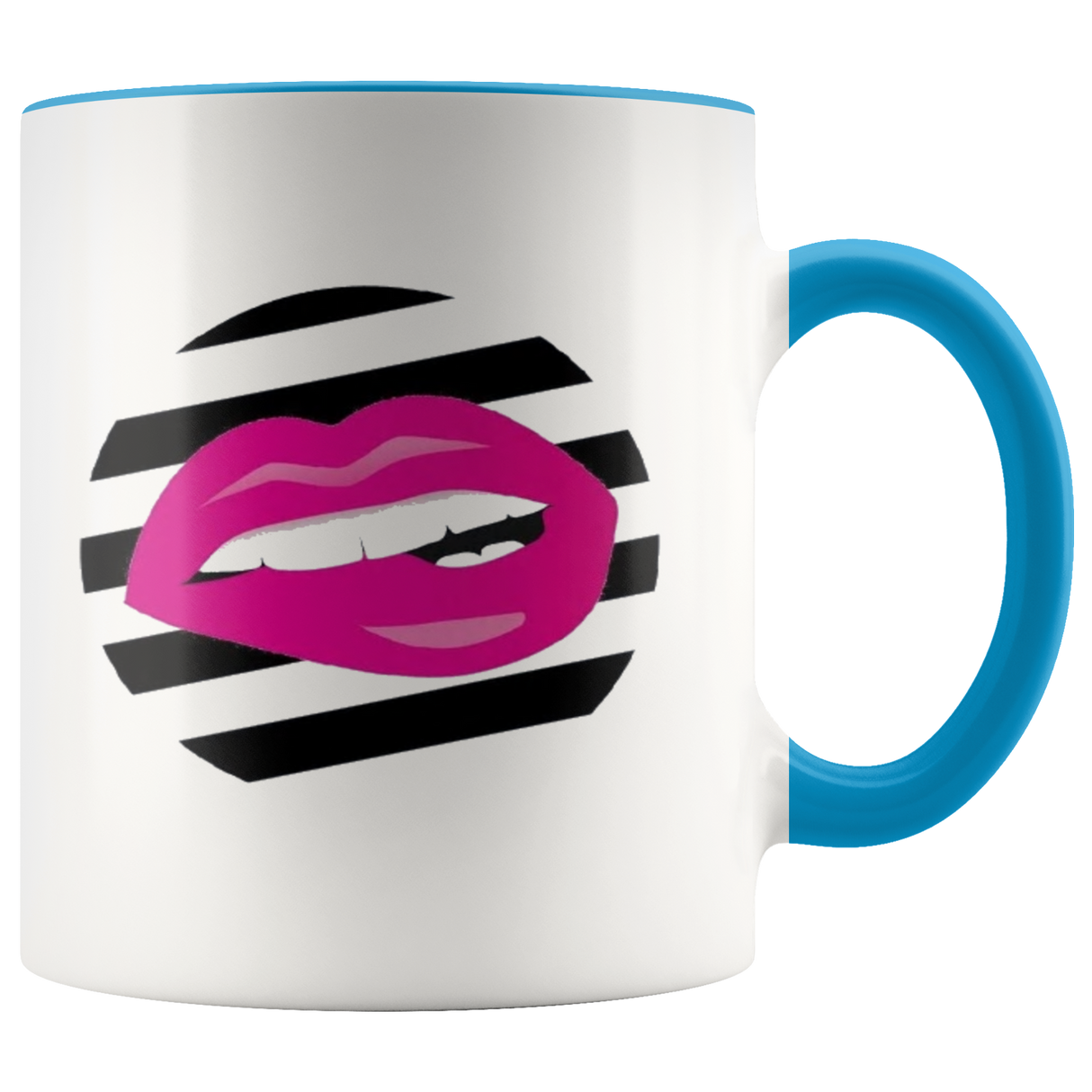Striped Pink Lip Mug - Shop Sassy Chick