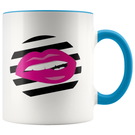 Striped Pink Lip Mug - Shop Sassy Chick