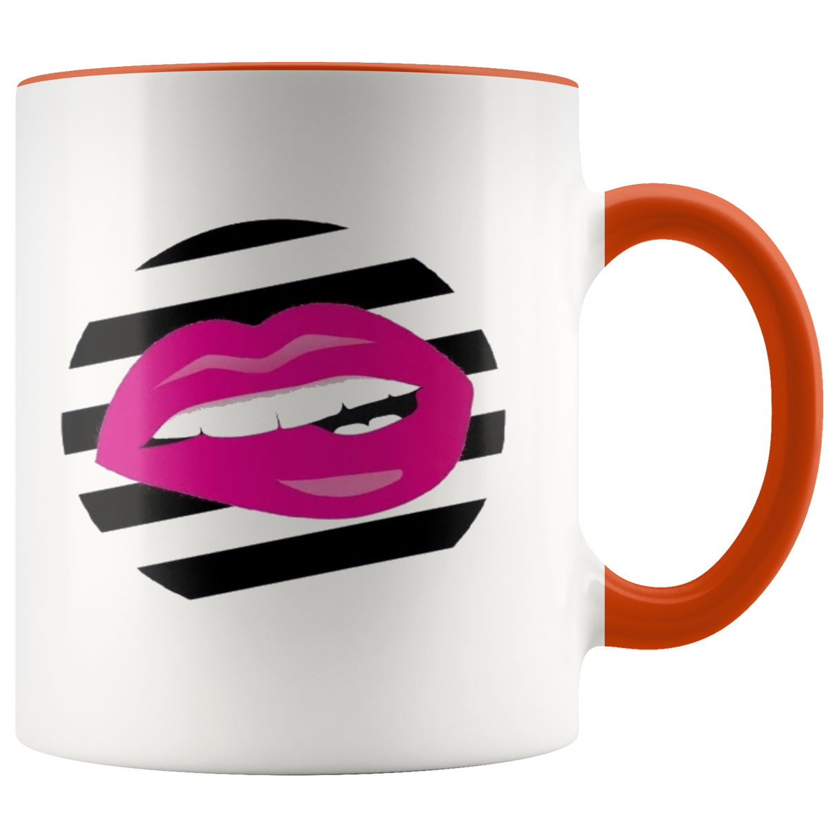 Striped Pink Lip Mug - Shop Sassy Chick