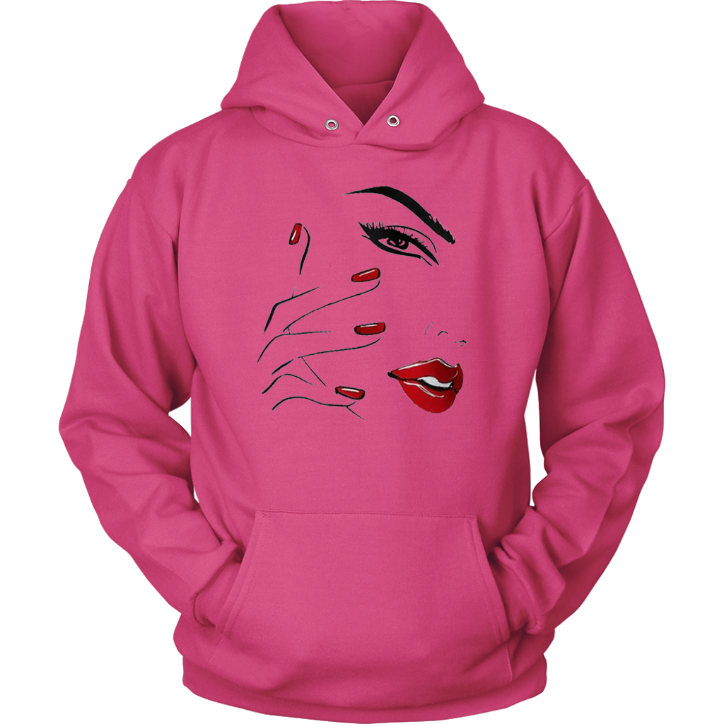 Red Nail Lips Hoodies - Shop Sassy Chick