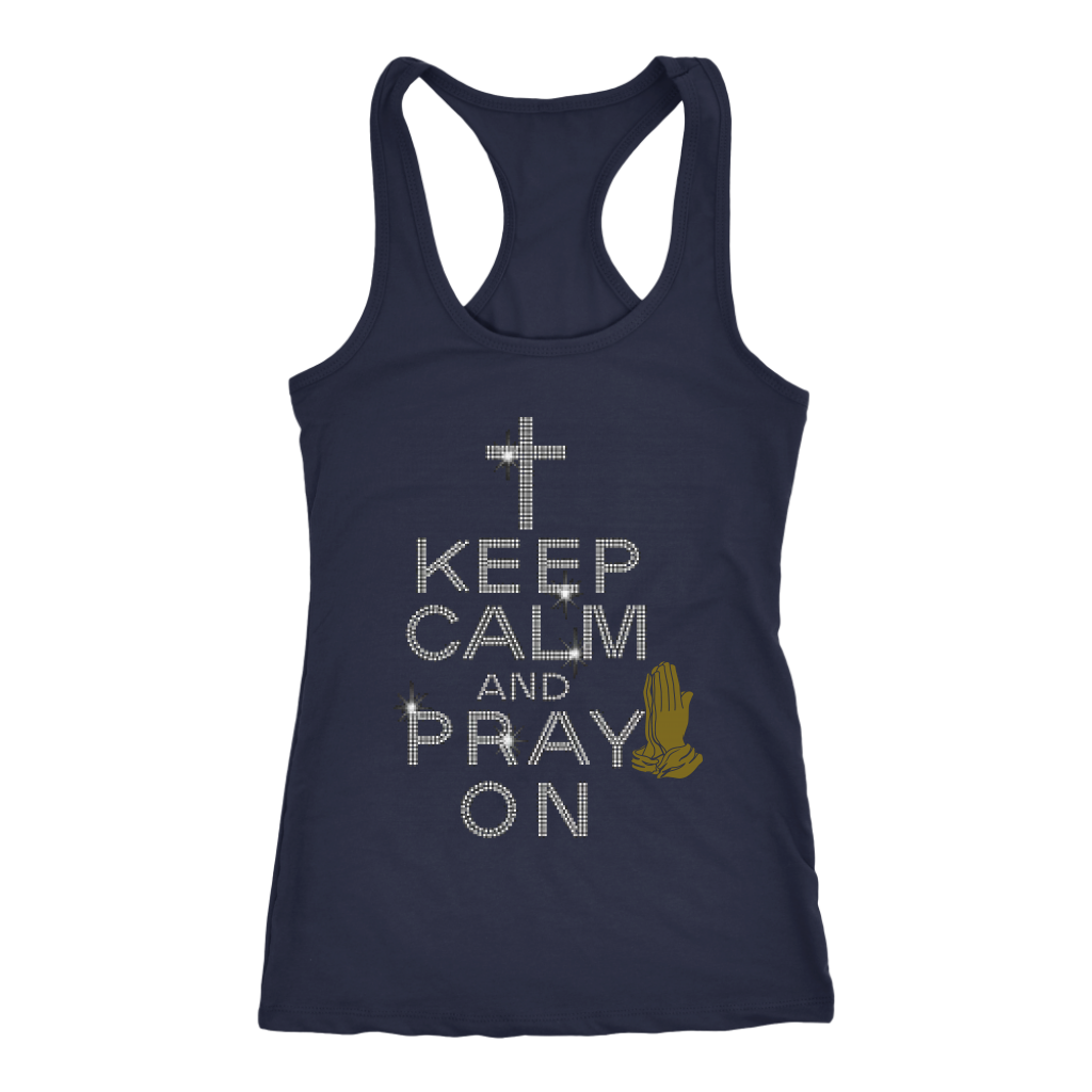 Keep Calm Racerback Tank Top - Navy | Shop Sassy Chick