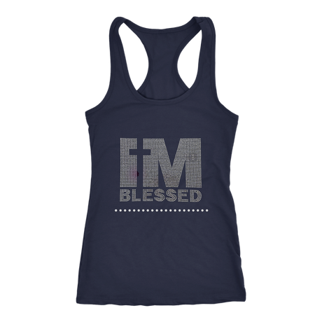 I Am Blessed Racerback Tank Top - Navy | Shop Sassy Chick
