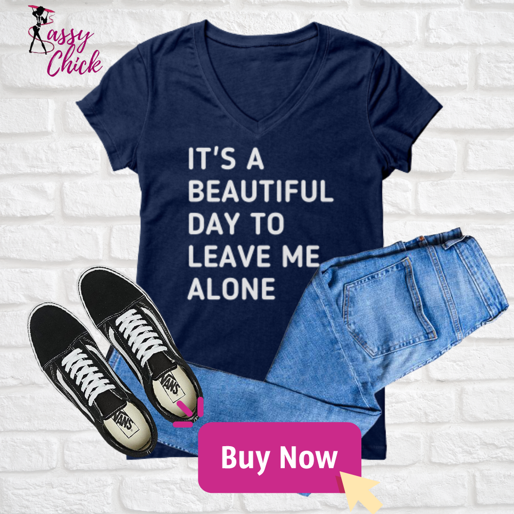 "Leave Me Alone 2" V-neck Shirt