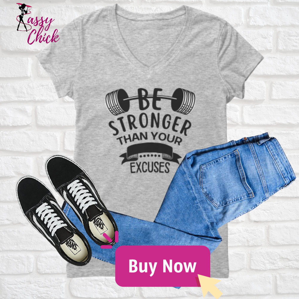 "Be Stronger" V-neck Shirt