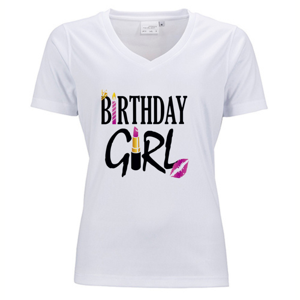Birthday Girl V-neck Shirt
