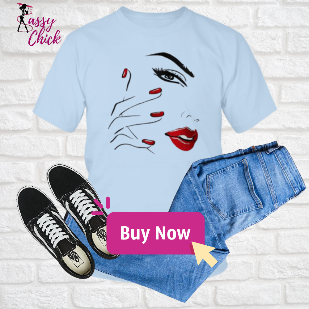 Red Nail Lips T-Shirt