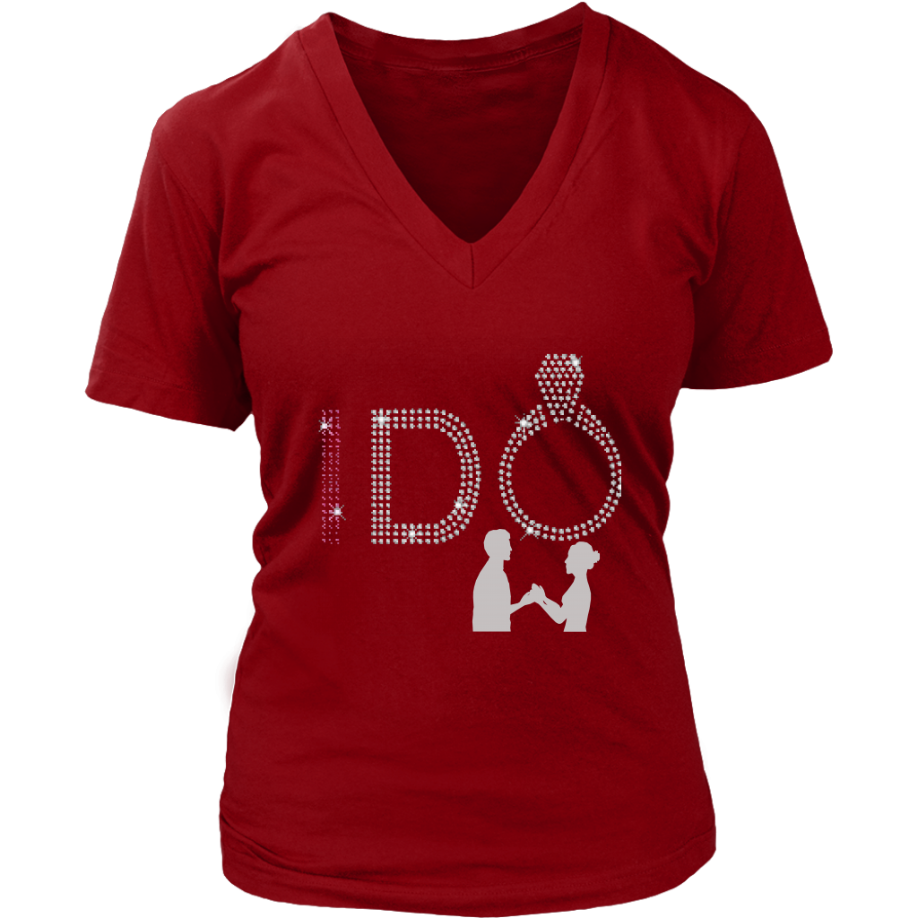 I Do Customer Women's V-Neck Tee - Red | Shop Sassy Chick