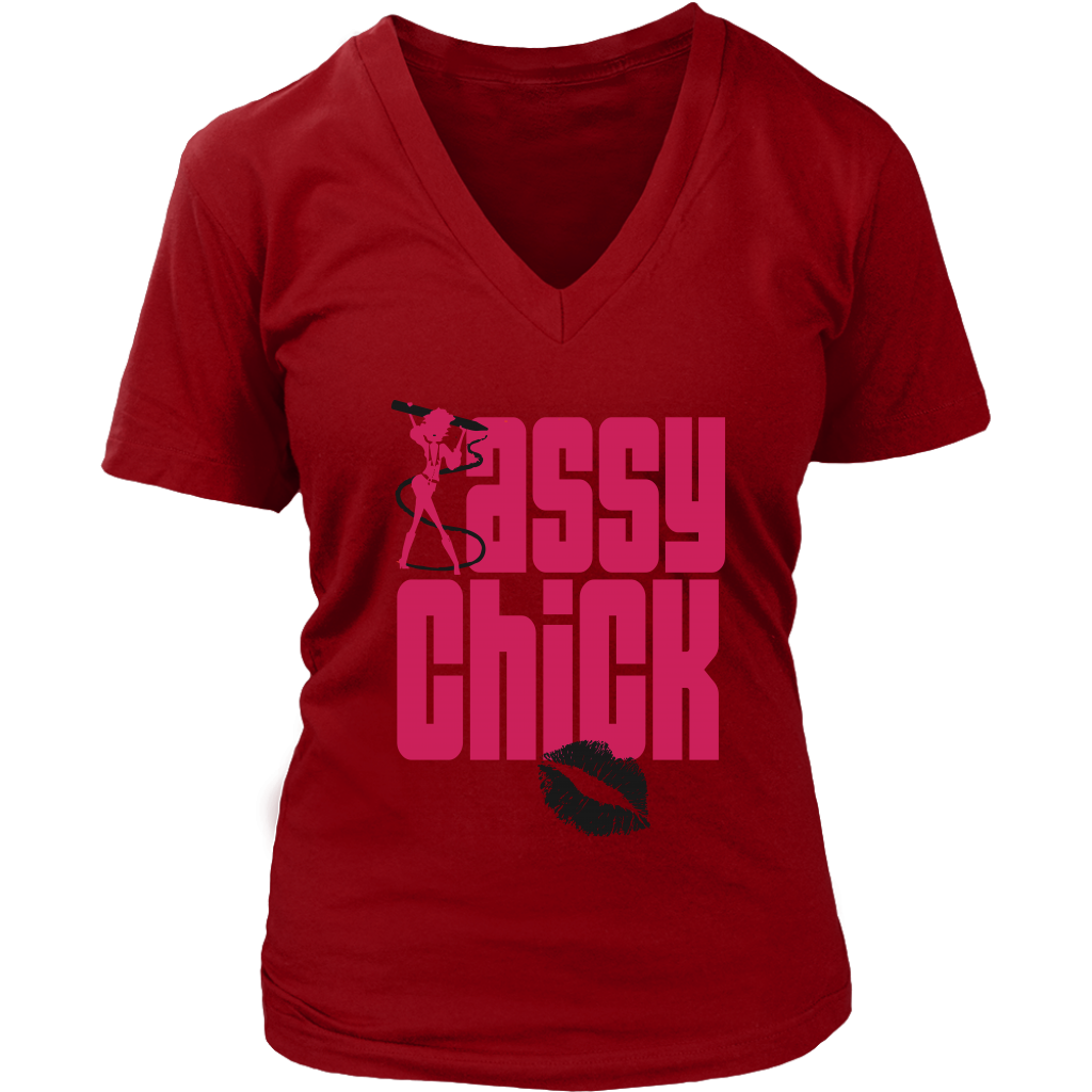 Sassy Chick Women's V-Neck - Red | Shop Sassy Chick