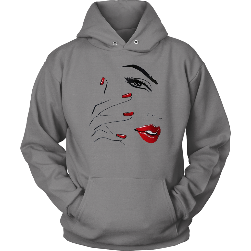 Red Nail Lips Hoodies - Shop Sassy Chick