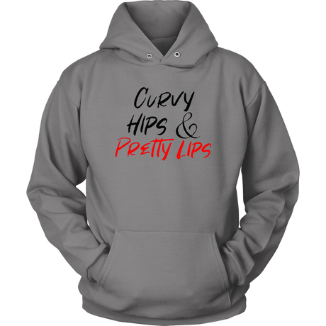 Curvy Hips & Pretty Lips Hoodies