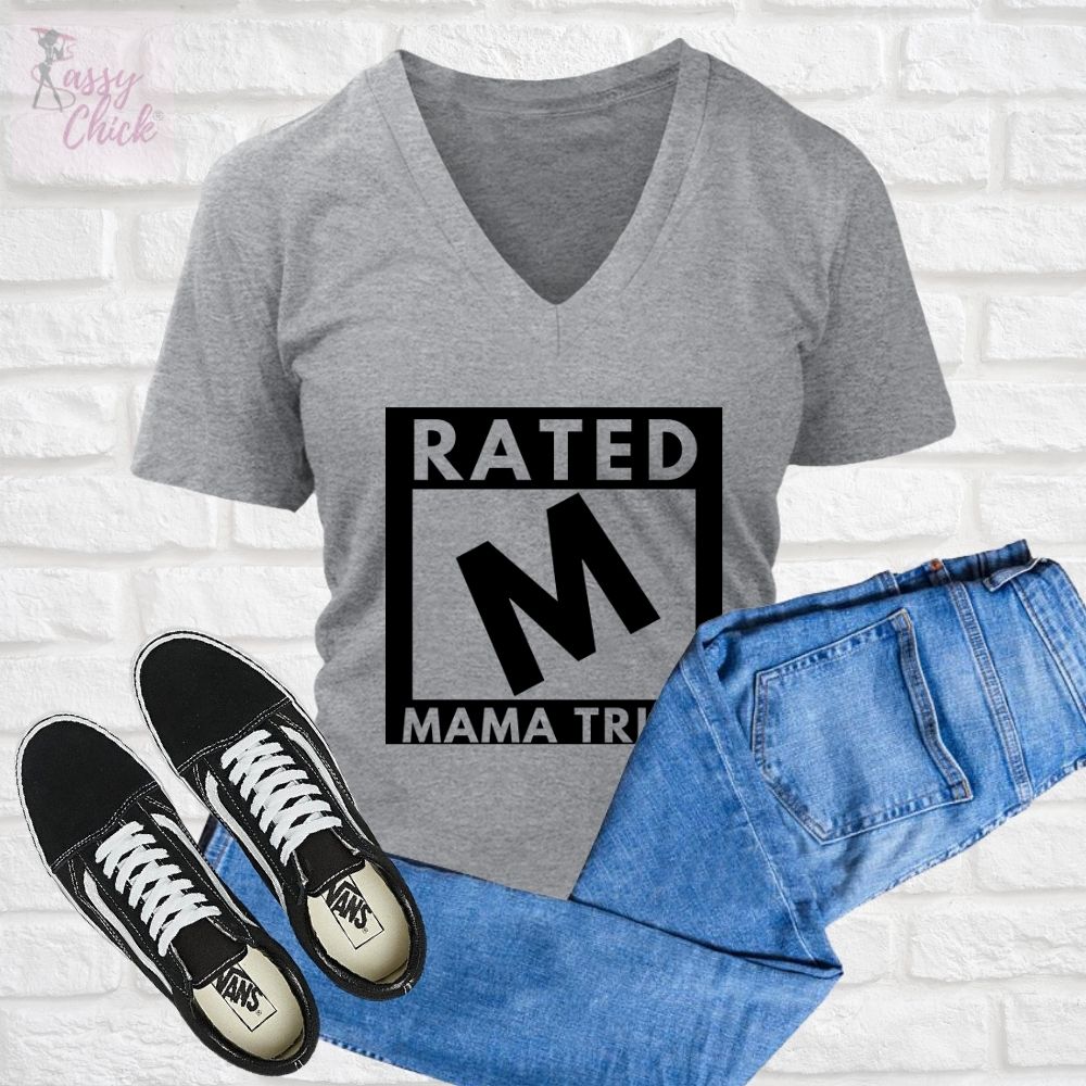 Rated Mom V-Neck 1 - Shop Sassy Chick