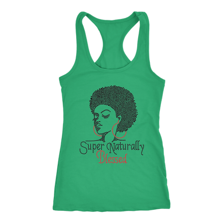 Super Natural Racerback Tank Top -Green | Shop Sassy Chick