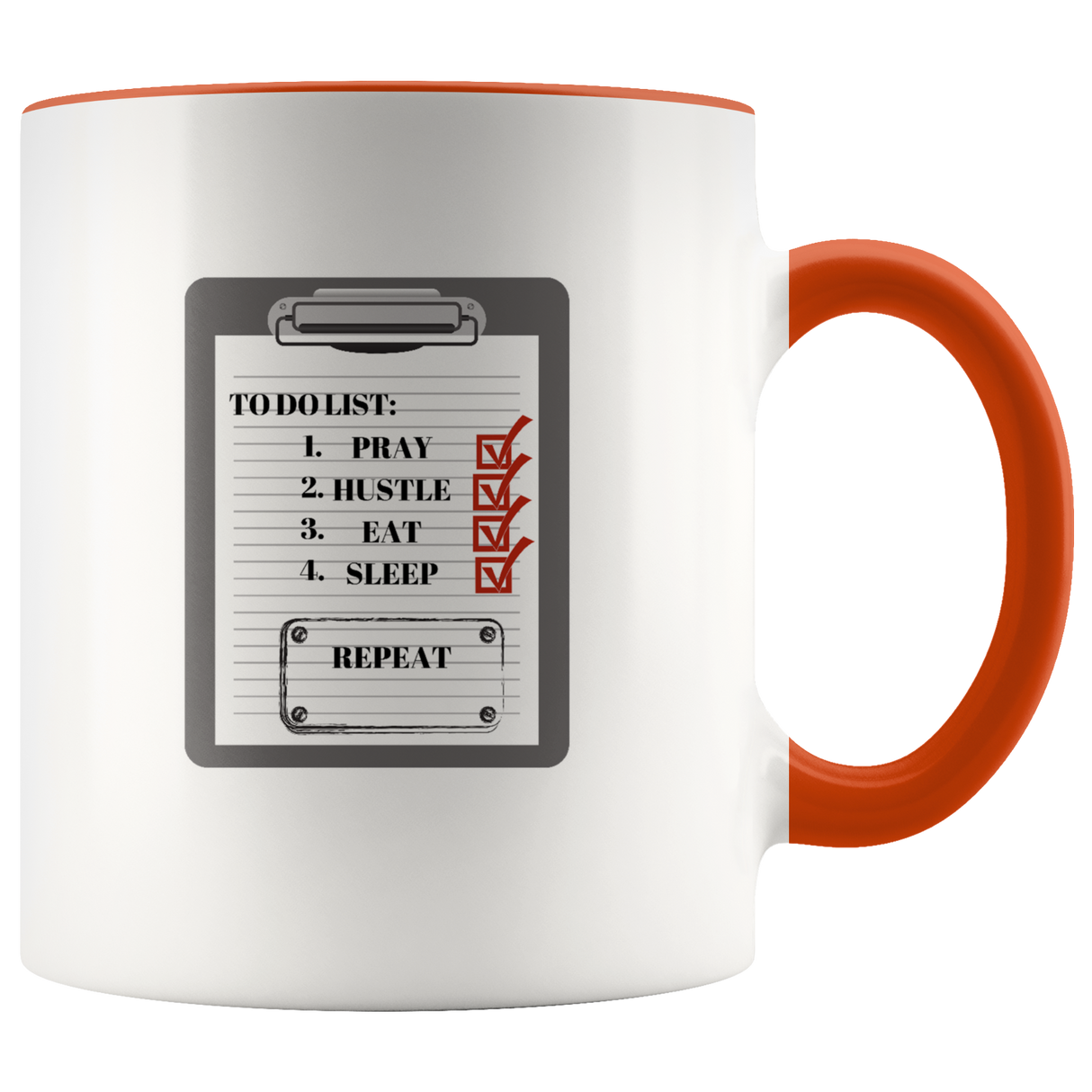 To Do List Mug Ceramic Accent Mug - Orange | Shop Sassy Chick