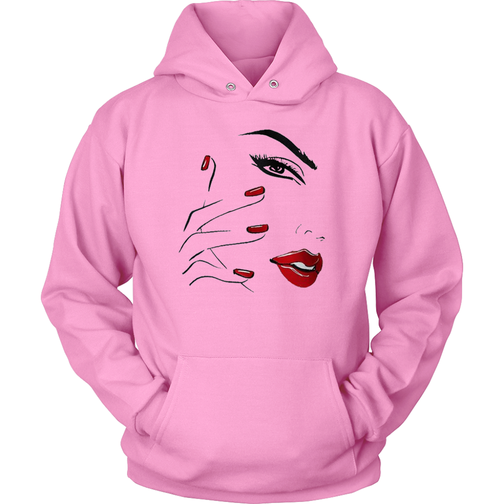 Red Nail Lips Hoodies - Shop Sassy Chick