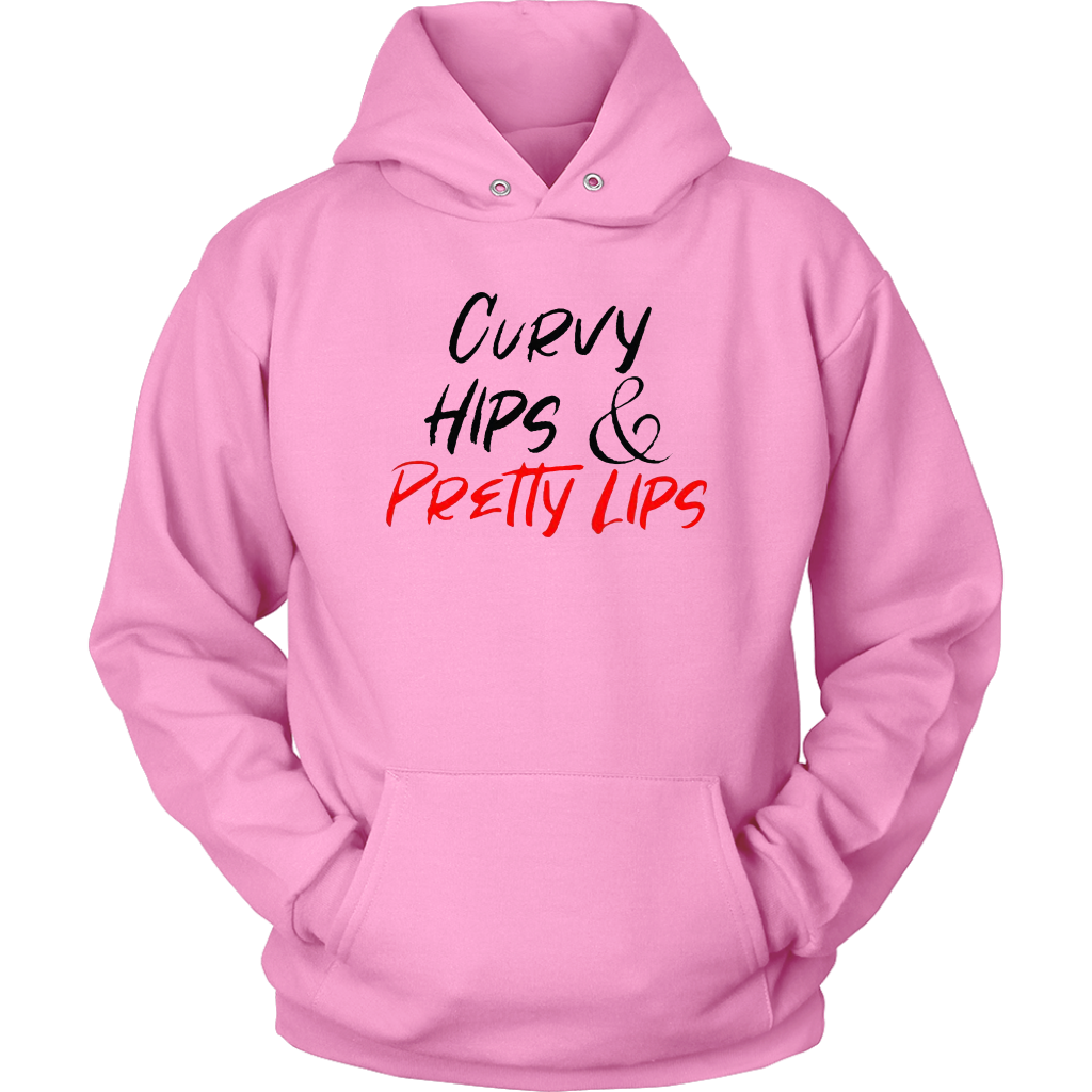 Curvy Hips & Pretty Lips Hoodies