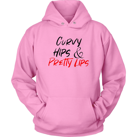 Curvy Hips & Pretty Lips Hoodies