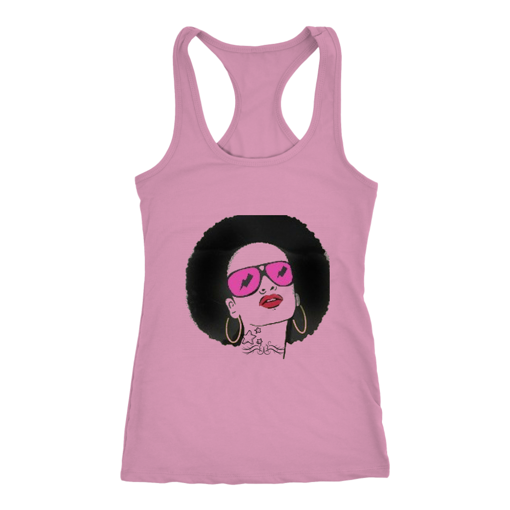 Sassy Afro Racerback Tank Top - Purple | Shop Sassy Chick