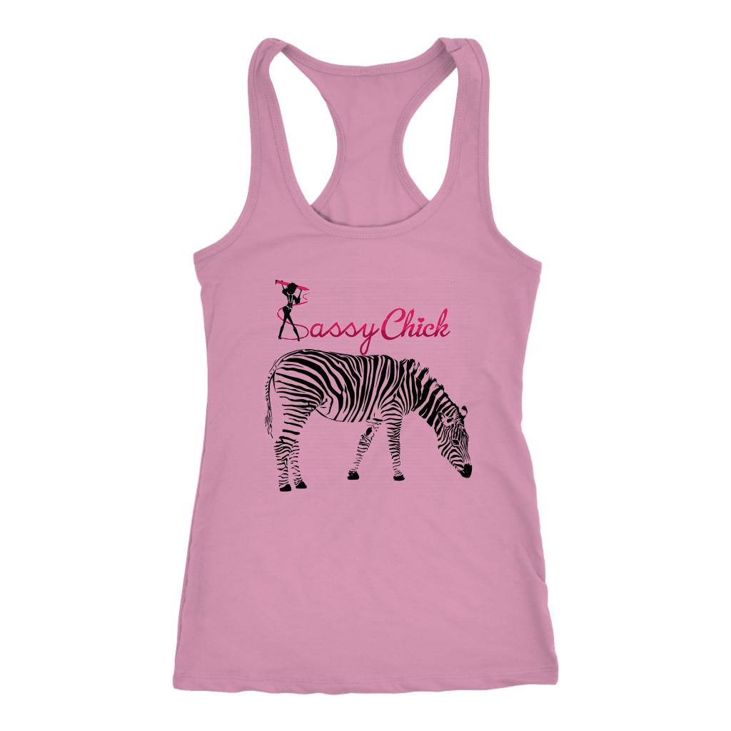 Zebra Chick Racerback Tank Top - Violet  | Shop Sassy Chick