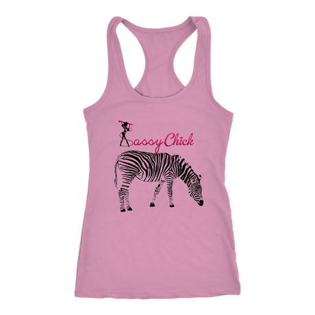 Zebra Chick Racerback Tank Top - Violet  | Shop Sassy Chick