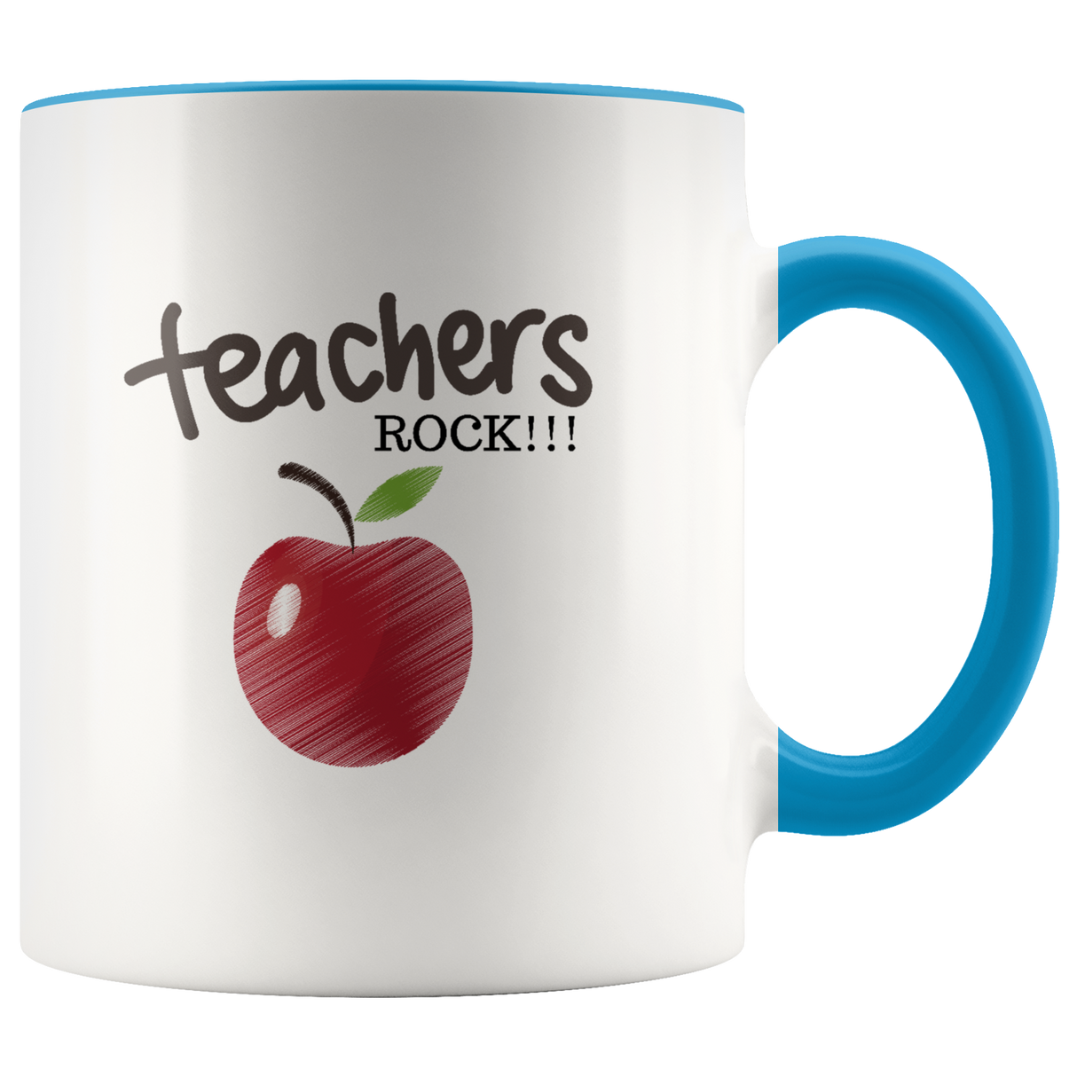 Teachers Rock Mug Ceramic Accent Mug - Blue  | Shop Sassy Chick