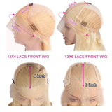 Cap 100% Blonde Pre Plucked 40 Inch Curly Lace Front Human Hair Wig