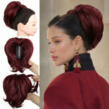 10" Short Multi Layered Straight Claw On Ponytail Clip Synthetic Wig