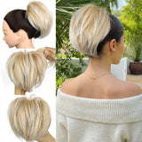 10" Short Multi Layered Straight Claw On Ponytail Clip Synthetic Wig