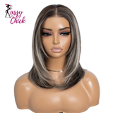 13X3 Pre Plucked Bob Synthetic Lace Front Wigs Sassy Chick Logo
