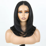 Black 13X3 Pre Plucked Bob Synthetic Lace Front Wigs