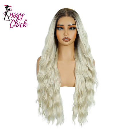 13x4 Curly Plucked Pre-cut Wear And Go Synthetic Lace Front Wigs Sassy Chick Logo