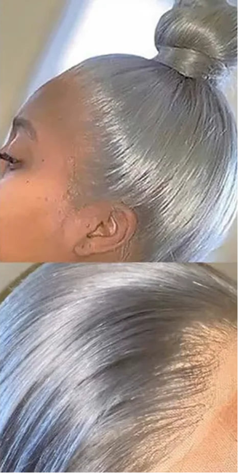 model using 13x4 Straight Lace Frontal Wigs Human Hair Wig