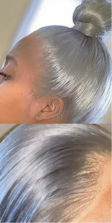 model using 13x4 Straight Lace Frontal Wigs Human Hair Wig