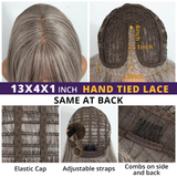 Size of 20 Inch Straight Layered Pre-cut Synthetic Lace Front Wig