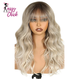 20" Ombre Brown Body Wave 6x4 Lace Synthetic Wigs Sassy Chick Logo