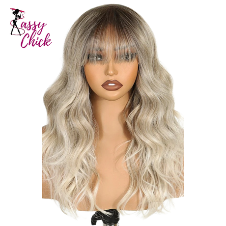 20" Ombre Brown Body Wave 6x4 Lace Synthetic Wigs Sassy Chick Logo