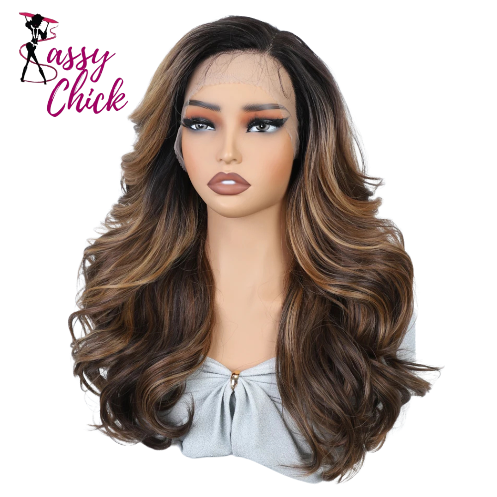 22 inches Ombre Body Wave Lace Front Wigs Sassy Chick Logo