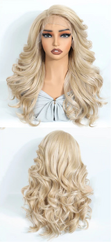 22 inches Ombre Body Wave Lace Front Wigs blonde