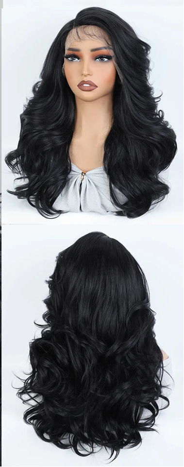 22 inches Ombre Body Wave Lace Front Wigs black