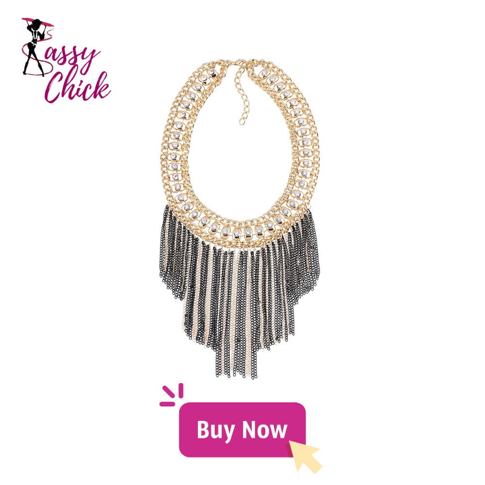 Bohemian Tassel Choker Chain Necklace