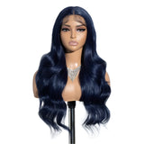 26“ Highlight Honey Brown Body Wave Wig blue