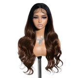 26“ Highlight Honey Brown Body Wave Wig light brown