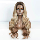 26“ Highlight Honey Brown Body Wave Wig ash brown 