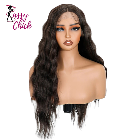 26 Inch Long Deep Body Wavy Synthetic Wigs Sassy Chick Logo