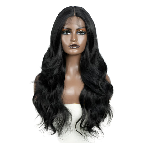 28" Highlight Body Wave Wigs black