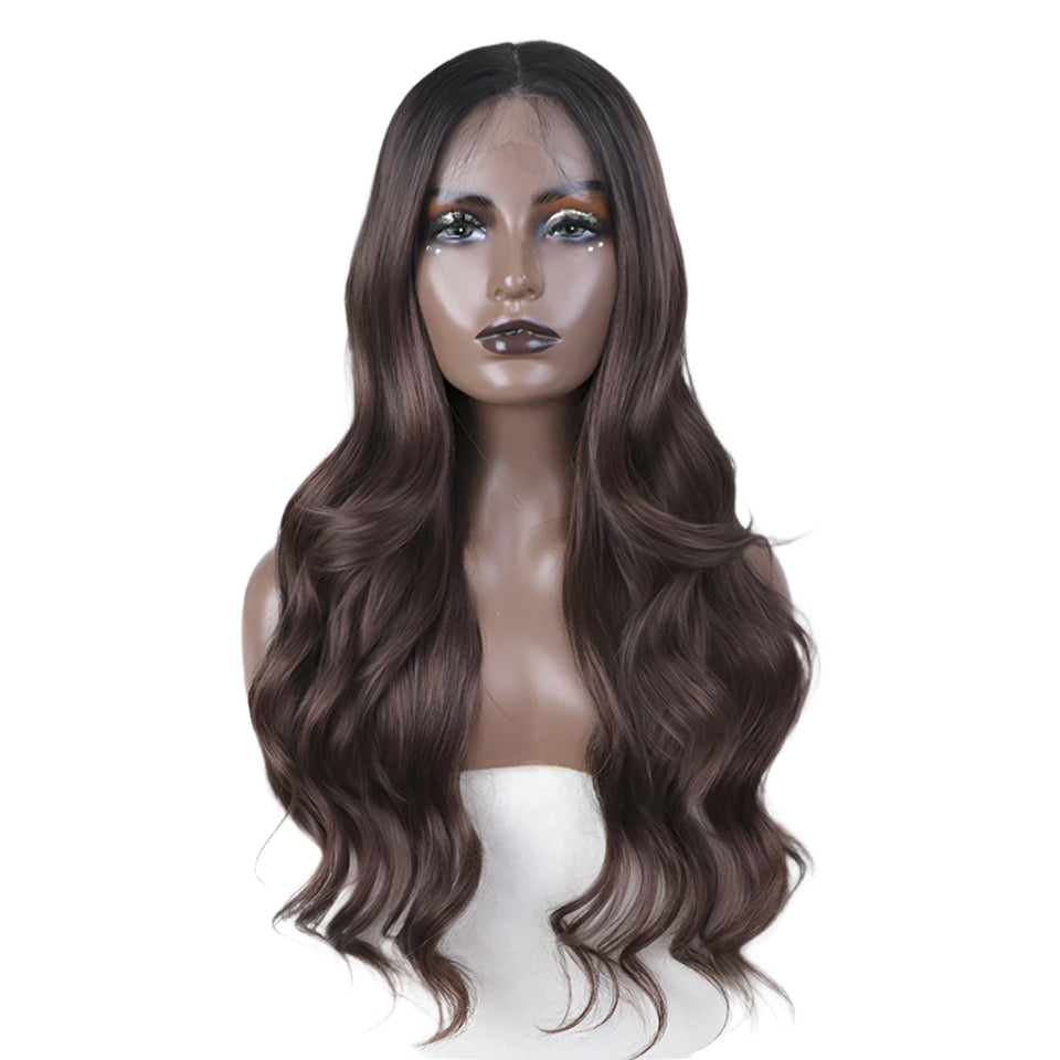 28" Highlight Body Wave Wigs light brown