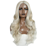 28" Highlight Body Wave Wigs beach blonde