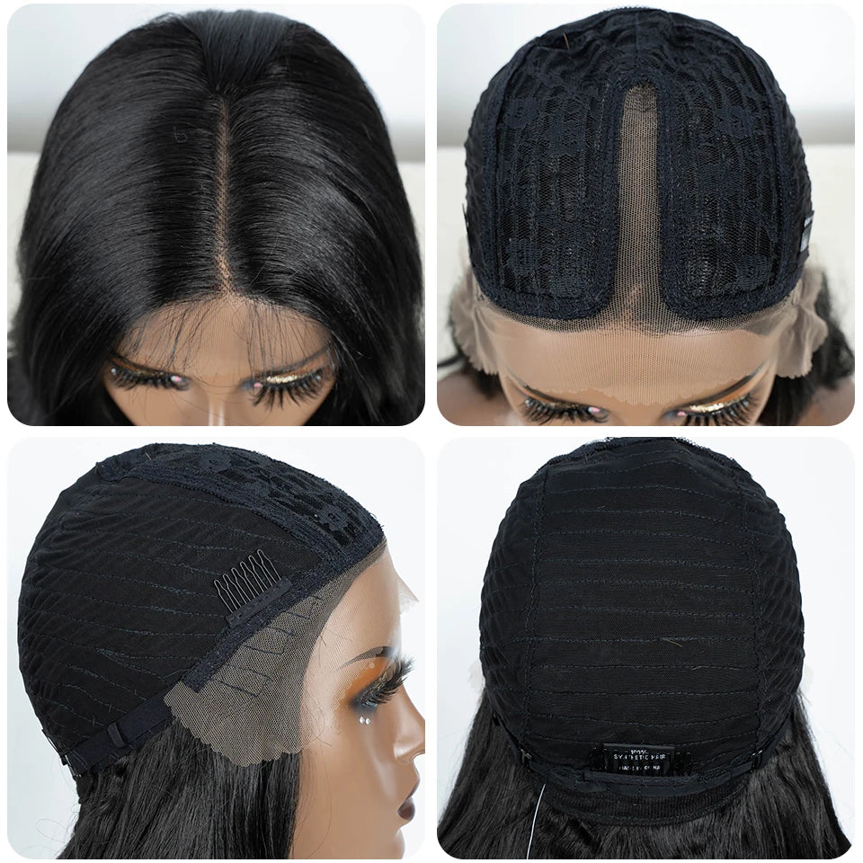 28" Highlight Body Wave Wigs cap