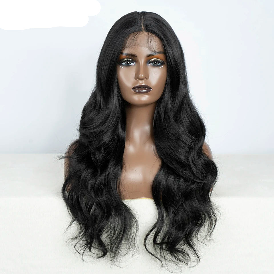 28" Highlight Body Wave Wigs black